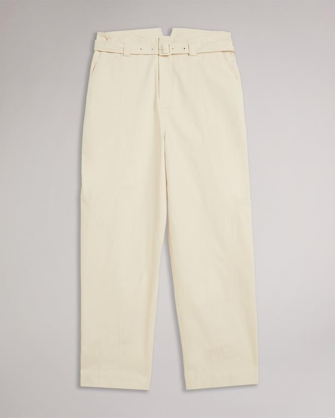 Pantalon Ted Baker Panelled Barrel Leg Blanche Femme | CUM-26889461